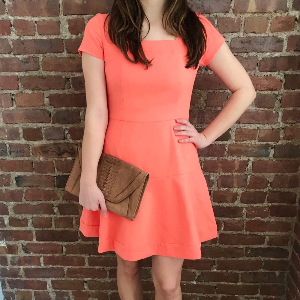 Shoshanna Tala Dress Salmon / Coral